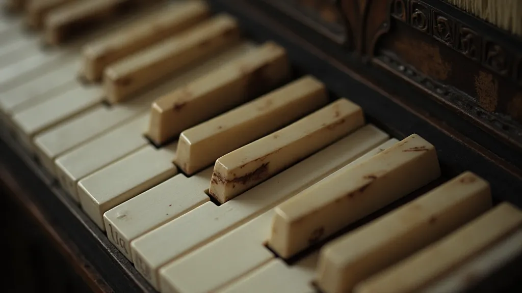 Antique accordion keys