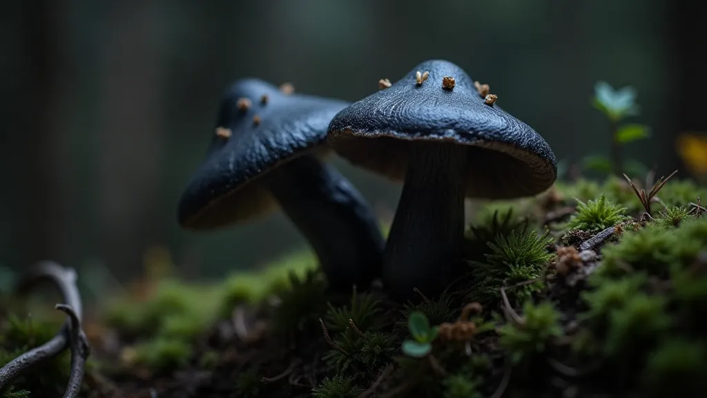 Black Trumpet mushroom still life