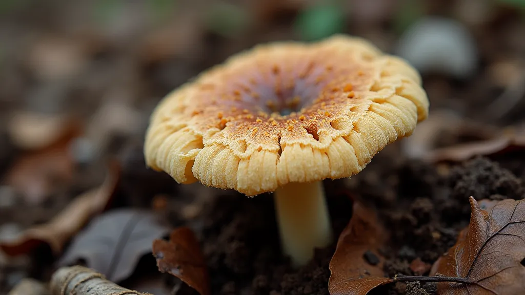 King Trumpet Mushroom Close-Up