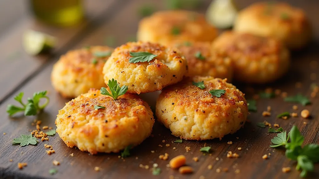 Lion's Mane Mushrooms prepared like crab cakes