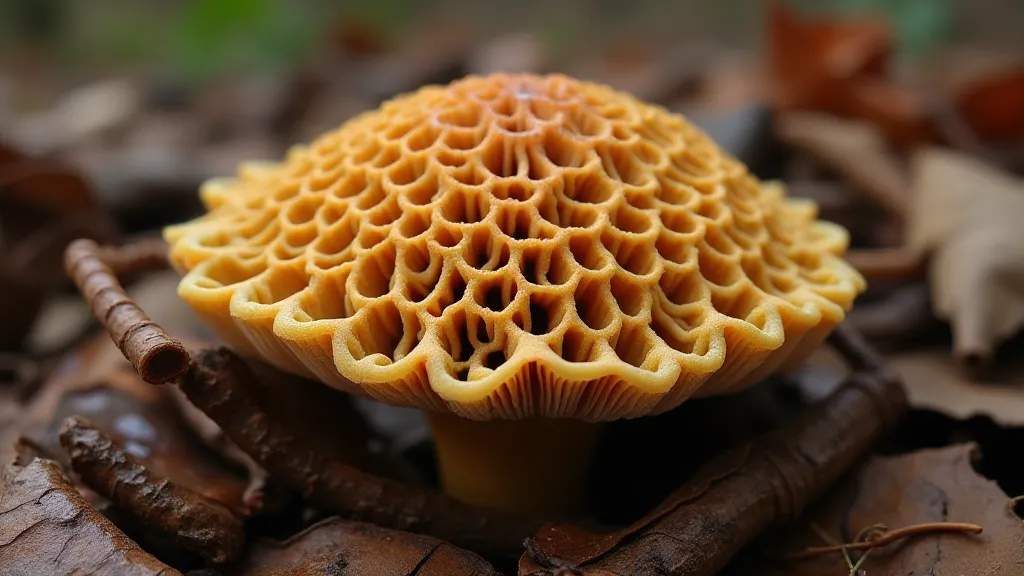 Morel mushroom close-up