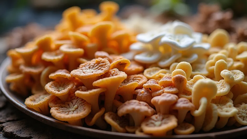 Mushroom fruiting chamber panoramic view